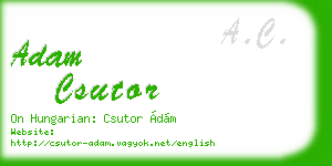 adam csutor business card