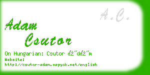 adam csutor business card